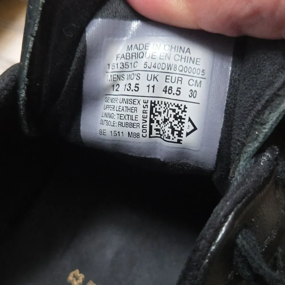 Converse Cons KA3 Black Kenny Anderson Leather Sneakers 12M/13.5W Size - Picture 7 of 10